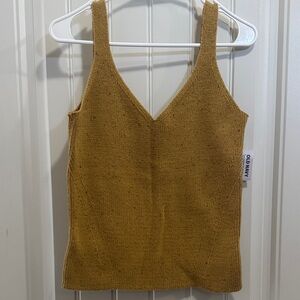 Old Navy Mustard Yellow Knit V-Neck Tank